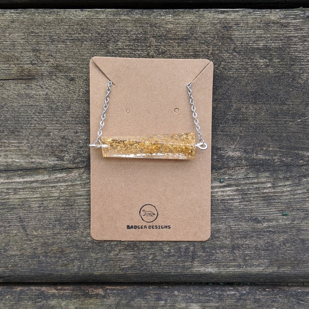 Real gold Twisted Crystal Healing Chakra Necklace